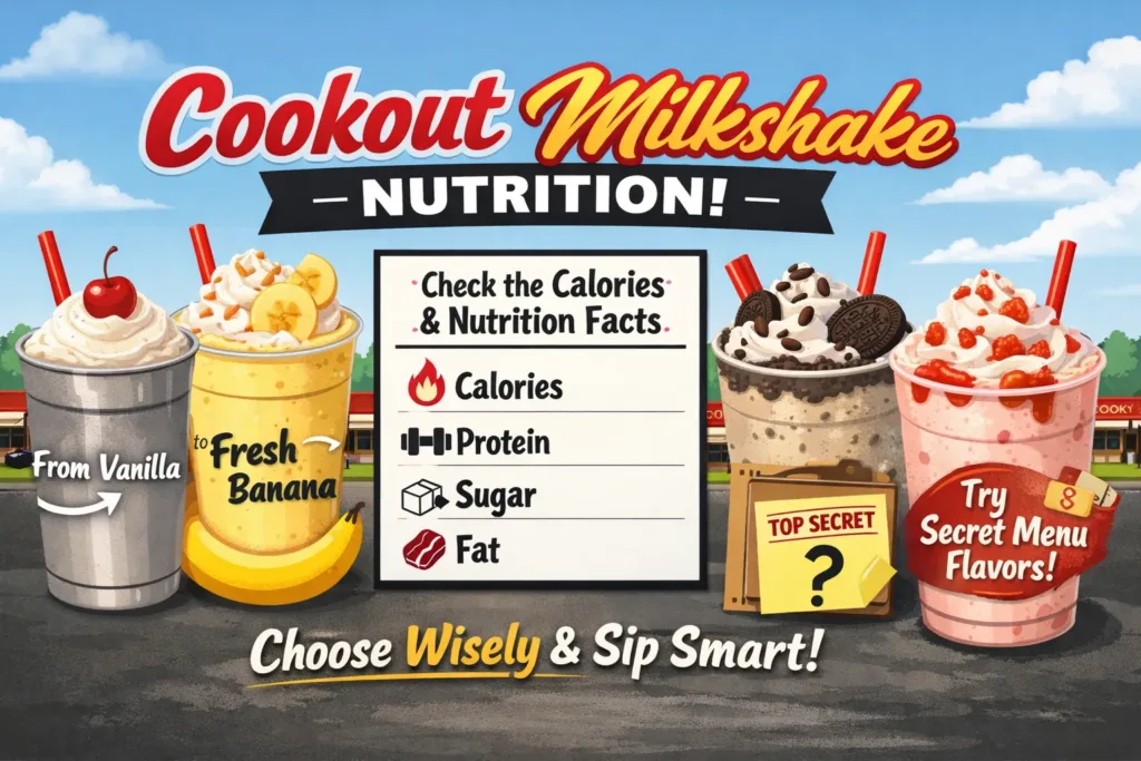 Cookout Milkshake Nutrition