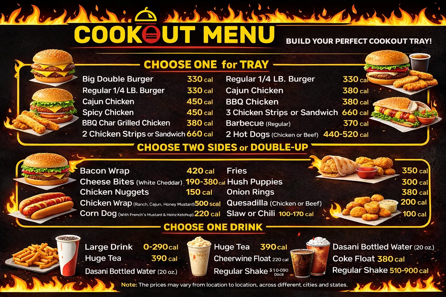 Cookout Tray Menu 2026 | Affordable Prices, Calories & More