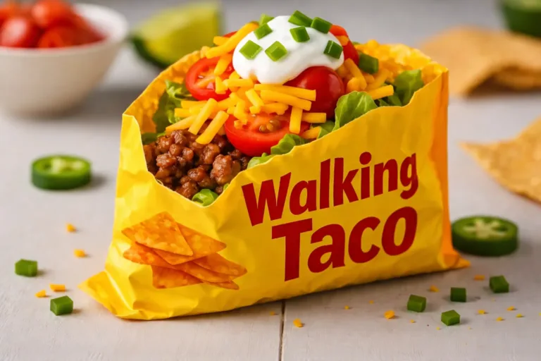 Walking taco in a Doritos bag